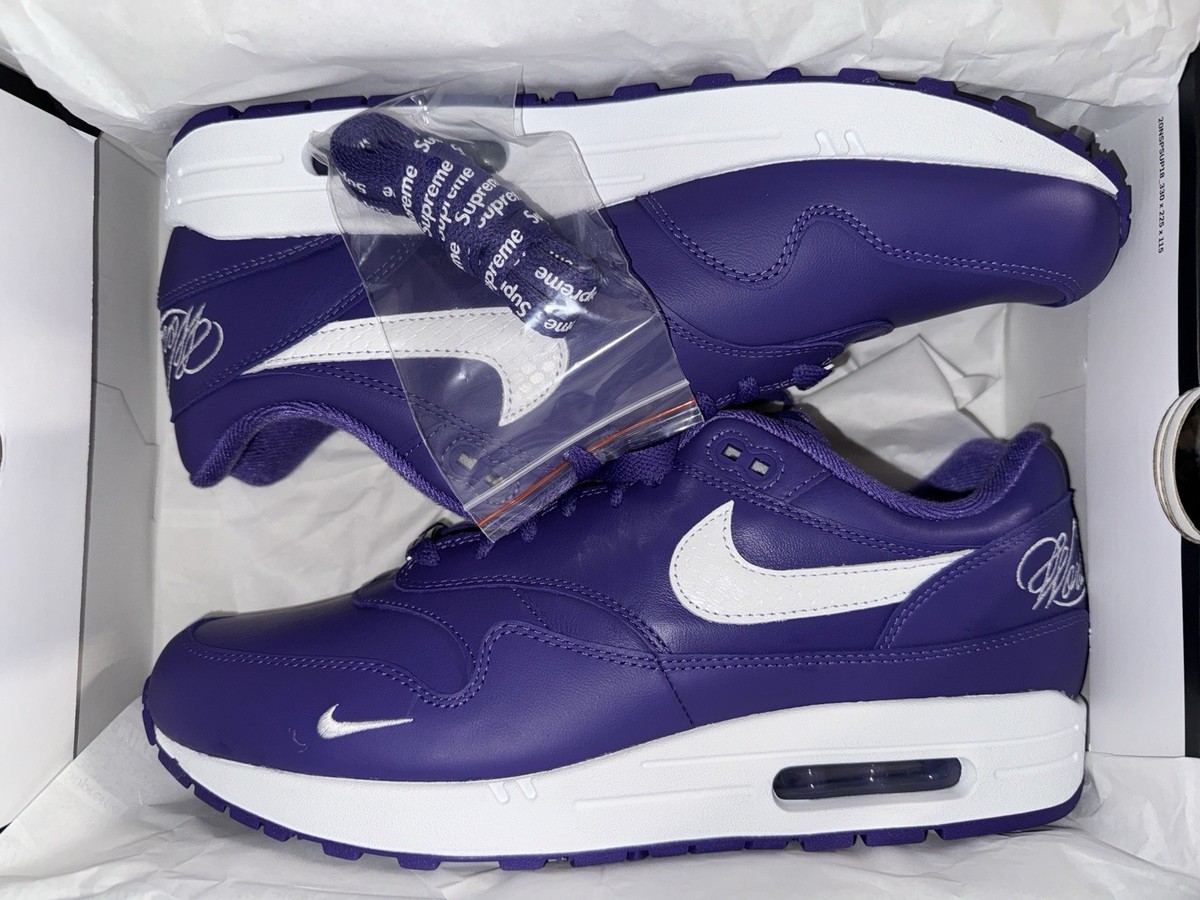 Size 11.5 - Nike Supreme x Air Max 1 '87 SP Varsity Purple Size 11.5 - Nike Supreme x Air Max 1 '87 SP Varsity Purple