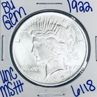 1922 BU UNCIRCULATED SILVER PEACE DOLLAR AUTHENTIC U.S. MINT FREE SHIPPING 6118