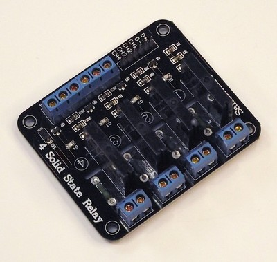 SainSmart 5V 2A 4-Channel SSR Solid-State Relay Module High Level Trigger 240V