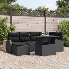 Gartensofa-set mit Speicher 7 pcs Poly-Rattan Gartenmöbel Set Modulare vidaXL