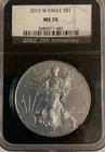 2012-W AMERICAN SILVER EAGLE :: NGC MS-70 ::
