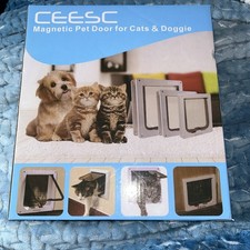 CEESC Magnetic Pet Door for Cats and Dogs XL White
