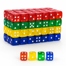 40 Stück Spielwürfel 6-seitig 14mm   buntes...