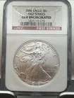2006 $1 American Silver Eagle 1 oz .999 Fine Silver NGC Gem Unc. First Strike