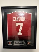 Genuine Signed Eric Cantona Manchester United Framed Shirt