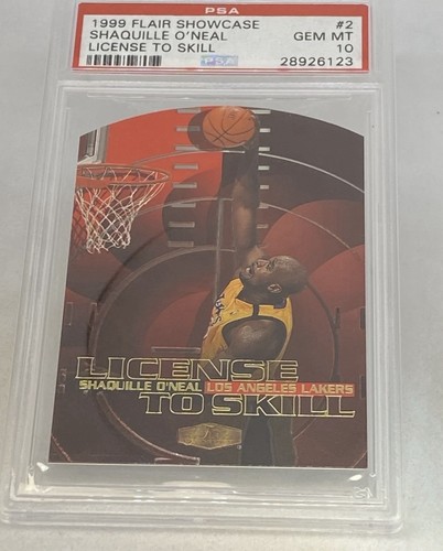 1999 SHOWCASE LICENSE TO SKILL SHAQUILLE O’NEAL PSA 10 GEM MT POP 24 COLLECTION