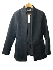 Women's Casual Business Open Front Notch Lapel Blazer Long Sleeve Size S, Black