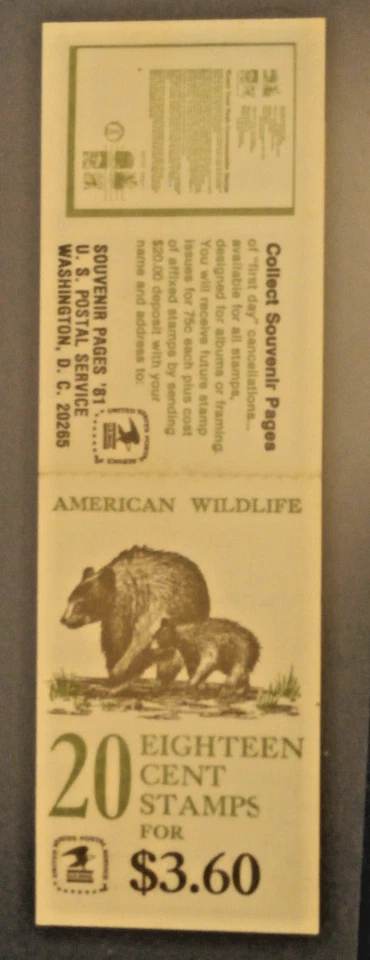 BK-137 AMERICAN WILDLIFE COMPLETE PO FRESH BOOKLET  1880-89  #41 - Image 3 of 3