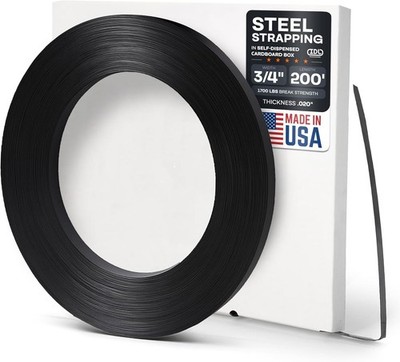 Steel Strapping Coil 3/4'' x 200' .020'' 1700 lb Break Strength Banding