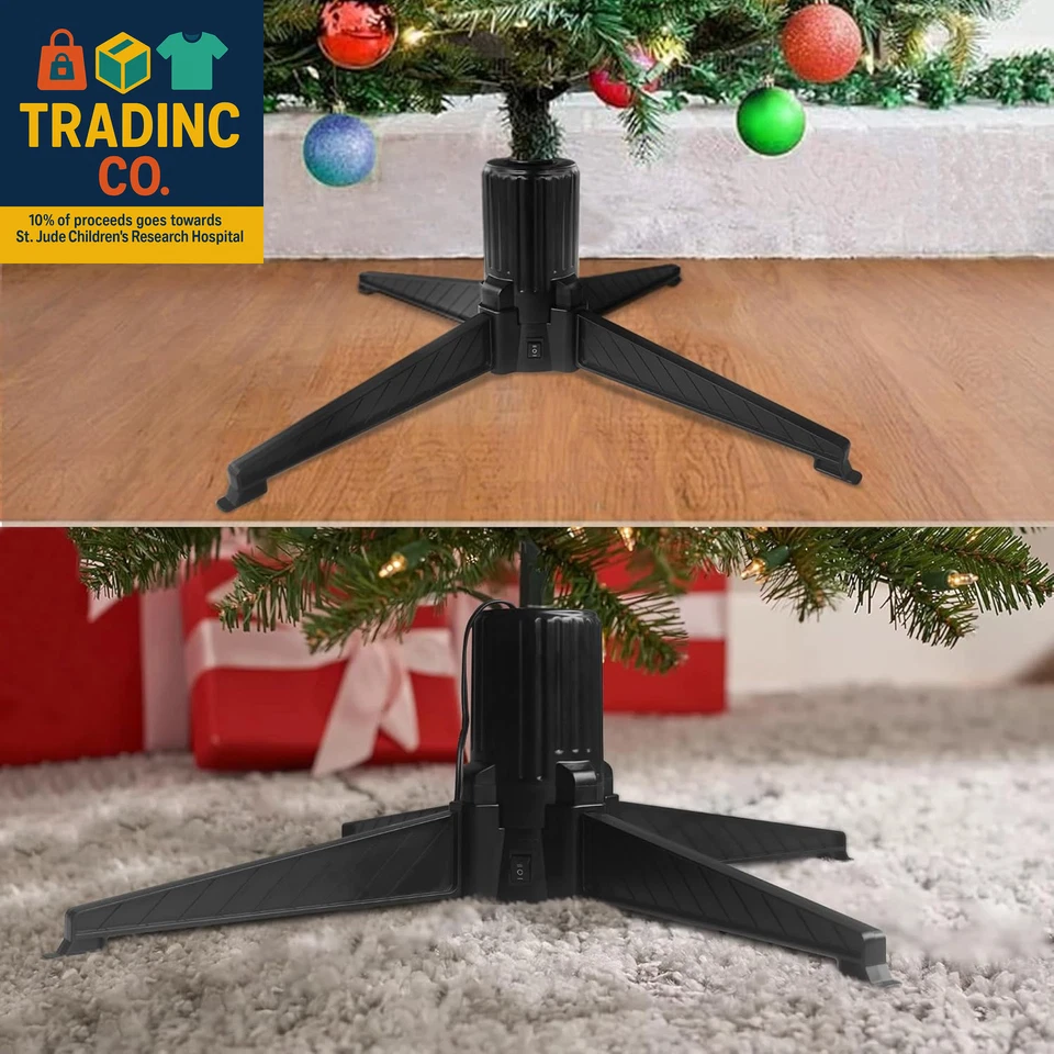 360 Degree Rotating Christmas Tree Stand, Revolving Artificial Tree Base for Tre - Image 3 of 4