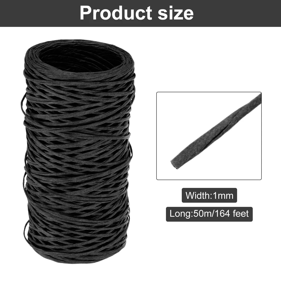 Floral Wire 50m 1mm Vine Bind Wire Craft Wrapping Metal Wire, Black - Image 2 of 4
