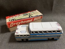 Vintage Greyhound Bus Tin Toy S.N Mark Nomura Japan With Original Box Rare As-Is