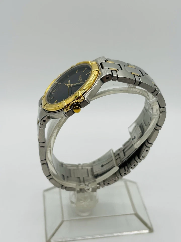 ВИНТАЖНЫЙ WITTNAUER BT9829 ШВЕЙЦАРСКИЙ 9541 ЧЕРНЫЙ ЦИФЕРБЛАТ 18K ЗОЛОТОЙ БЕЗЕЛЬ ЧАСЫ - Изображение 3 из 4