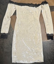 URBAN OUTFITTERS KIMCHI BLUE DRESS WOMENS XS VELVET LACE BODYCON COQUETTE 