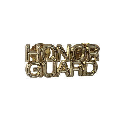 Honor Guard 3D Goldtone Text Lapel Pin - 1.625''