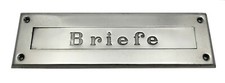 Briefklappe Briefschlitz Briefkasten-Schlitz 20er Jahre Nickel antik 