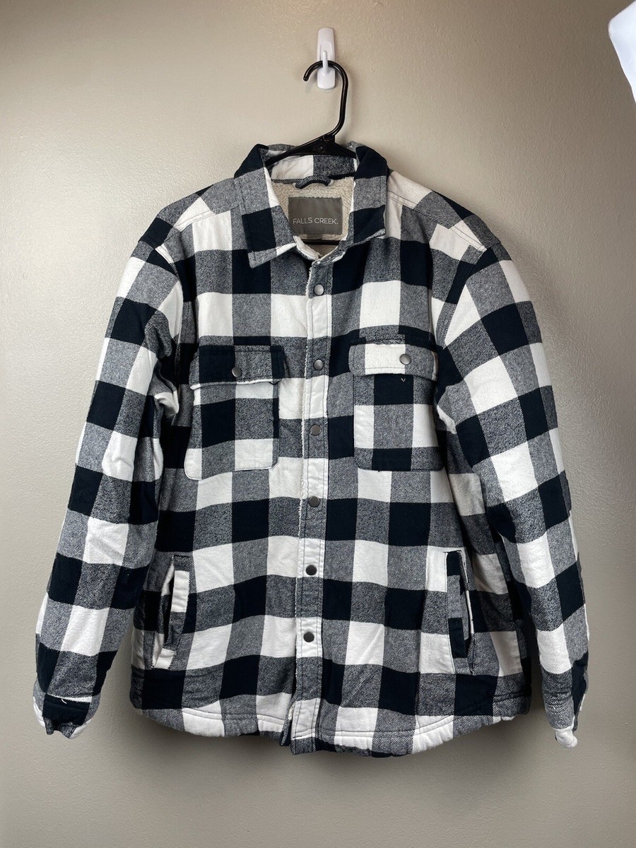 Falls Creek Fleece Lined Flannel Jacket Shacket Women Size Large