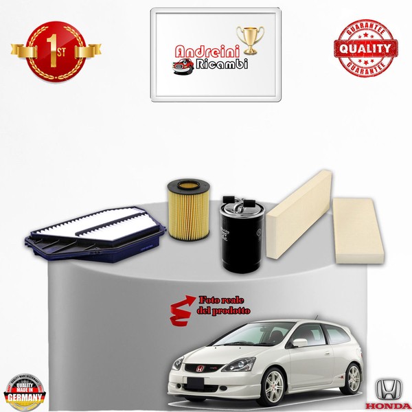 Kit Wartung Filter Honda Civic VII 1.7 Cdti 74KW 100CV Ab 2004-image