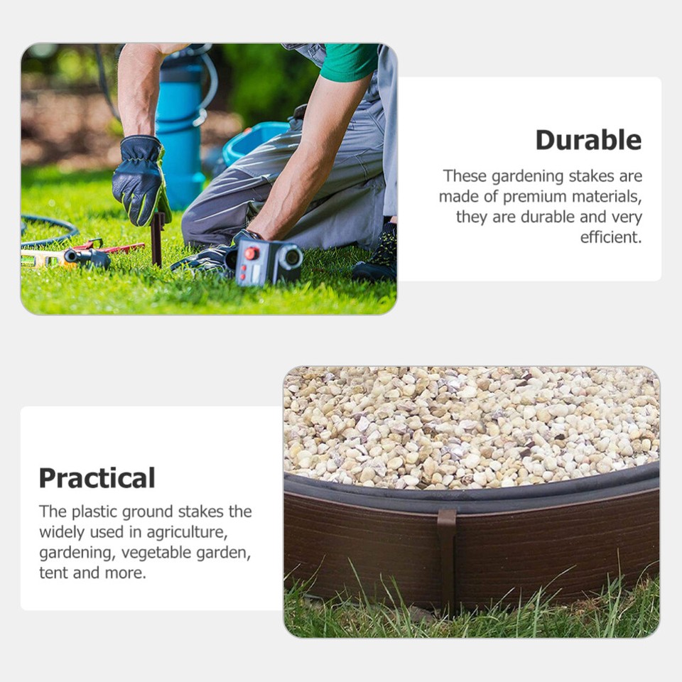 30Pcs Landscaping Plastic Landscape Edging Stakes Landscape Stakes