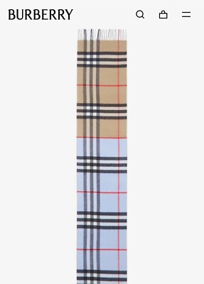 Burberry contract check cashmere scarf double color