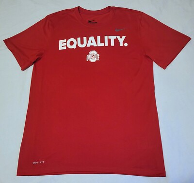 TEAM ISSUED Nike Dri-Fit Ohio State Buckeyes EQUALITY red T-shirt
