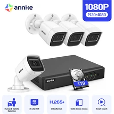 ANNKE 3K Lite 8CH DVR CCTV 1080P Security Camera System Human Detection IP67 1TB