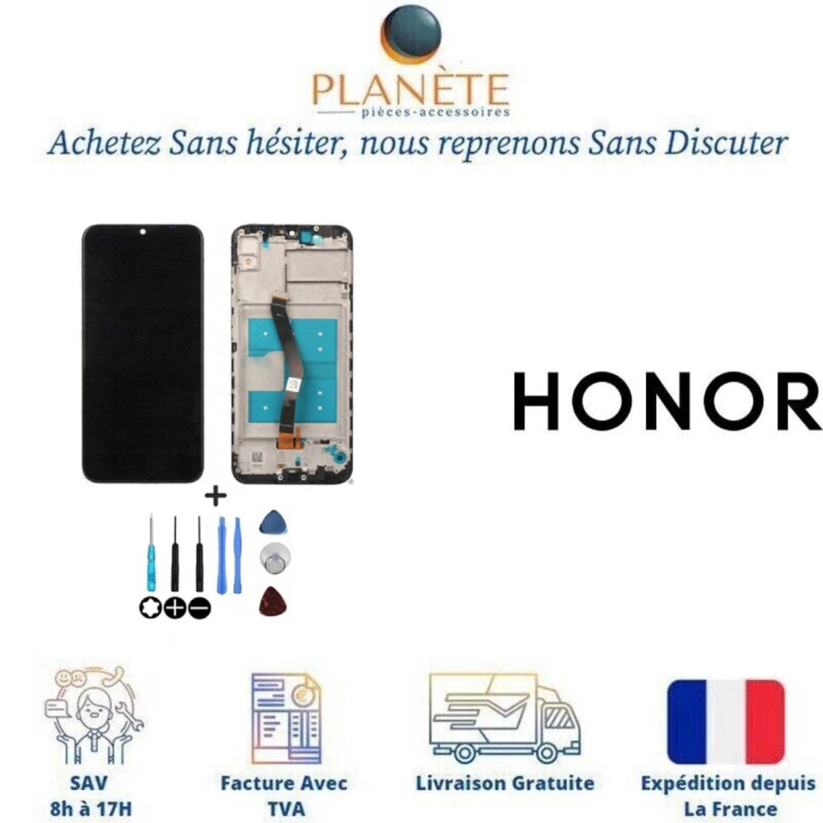 Écran LCD + Vitre Tactile Pour Huawei Y6 2017 Couleur Or Doré - Pièce Neuve Compatible, Garantie 1 An