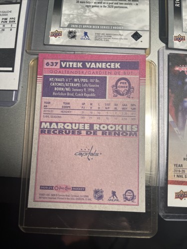 2020-21 O-Pee-Chee Vitek Vanecek Marquee Rookies/Recrues De Renom Aqua & Lot+++ - Picture 13 of 21