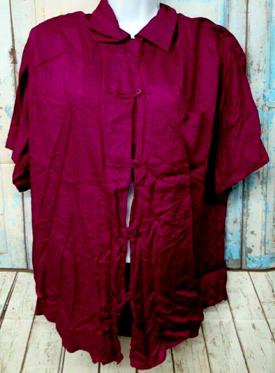 Vintage PennyLane Women's Large Purple Button Up Shirt eBay