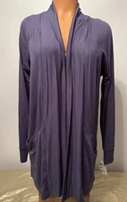NWT Alfani Intimates Rayon Blend Shawl Collar Cardi Wrap Night-Shadow Size S