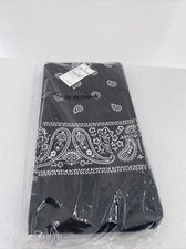 10 Black White Bandanas 100 Cotton 22x22 New