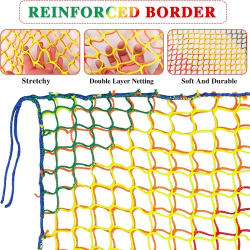 Climbing Cargo Net, 6.5' X 9.8' Double Layers Playground Safety Net, Kids Bac... - Picture 3 of 6
