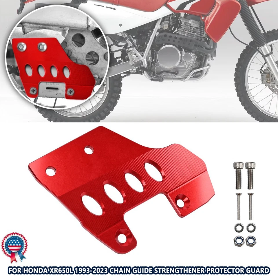 For Honda XR650L 1993-2023 CNC Rear Chain Guide Guard Cover Billet Aluminum Foto 3 de 4