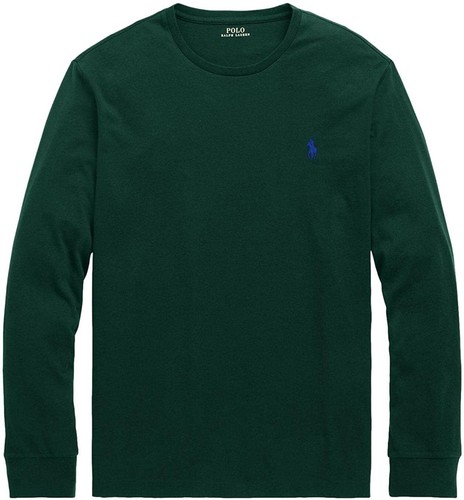 Polo Ralph Lauren Men's Crew Neck Long Sleeve Tee Green Size X-Large - Imagen 1 de 5