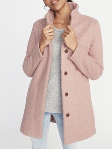 boucle coat pink
