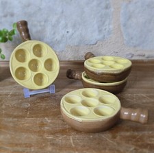 🐌 Lot de 4 Poêlons à 6 Escargots Vintage – La Bourguignonne Made in France 🐌