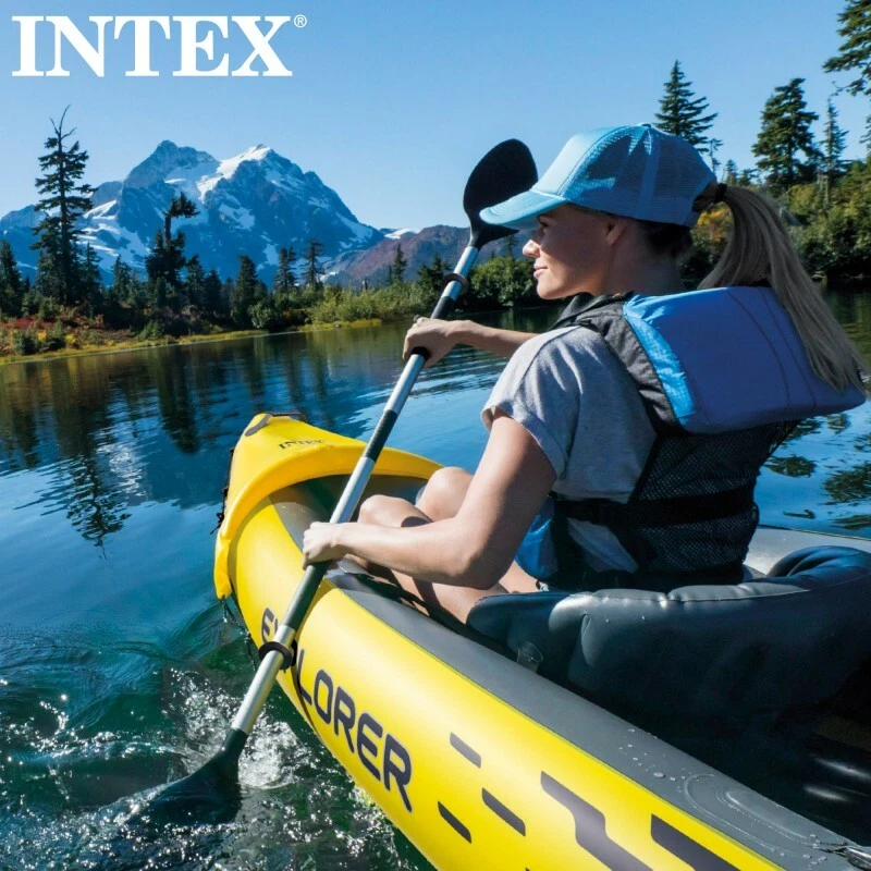 Intex Explorer K2 Boot Kajak Schlauchboot Paddelboote Ruderboot Kajak mit Pumpe - Bild 3 von 4