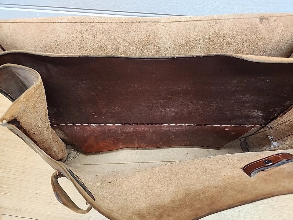 Maletín de cuero marrón hecho a mano vintage  Foto 4 de 4