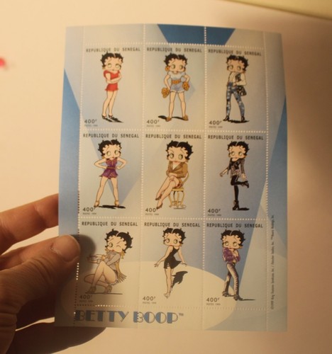BETTY BOOP STAMPS COMIC 1999 MNH REPUBLIQUE DU SENEGAL LOT + Bonus The Gambia - Picture 2 of 10