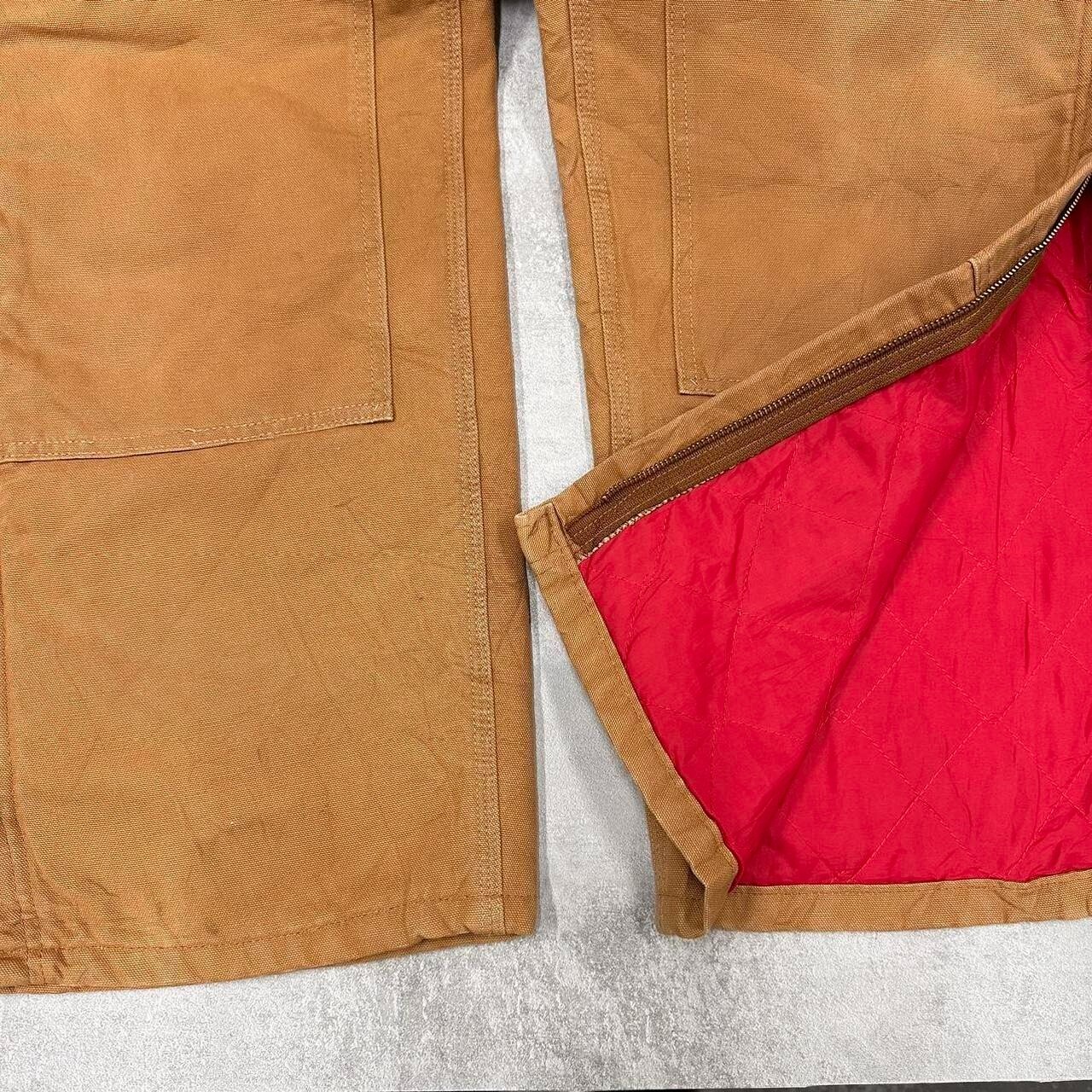 Carhartt Dungarees Tan W40L29 Quilted Canvas Overalls OG American Workwear image 6