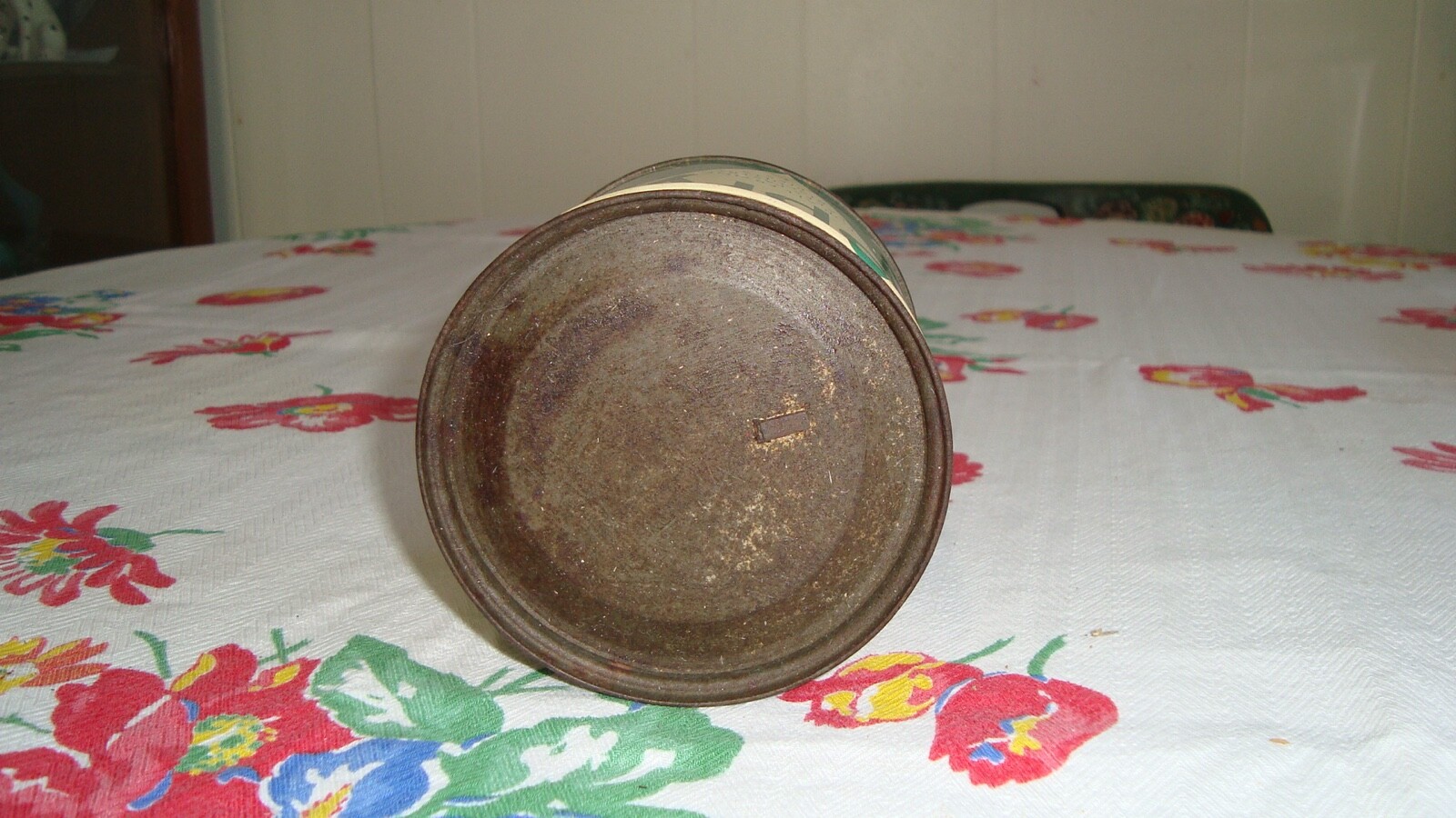 Vtg 1 Lb SPRY Shortening Tin Litho Metal Advertising Can Farmhouse