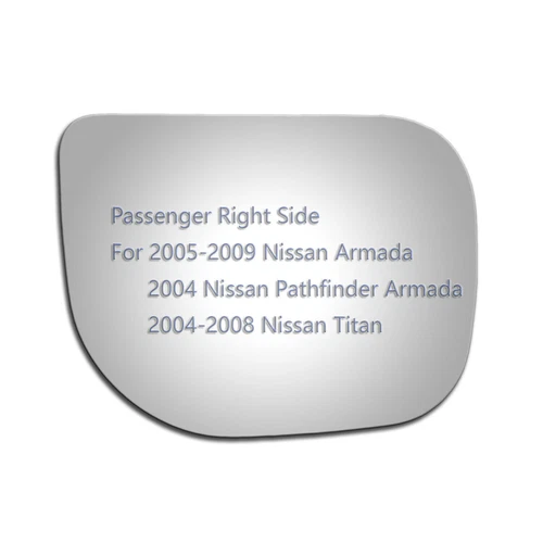 Mirror Glass Fit 2005-2009 Nissan Armada Passenger Right Side RH Replacement