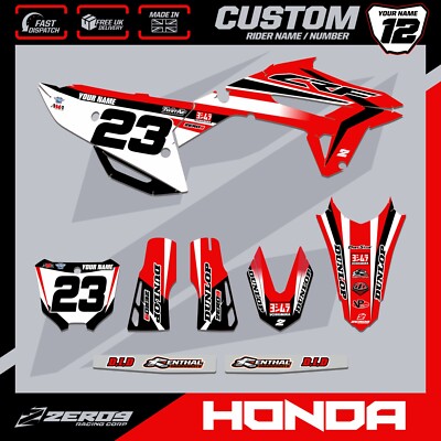 HONDA MOTOCROSS GRAFIK KIT CUSTOM MX GRAFIK AUFKLEBER CRF FAC 15 BLK