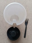 Lot 2 Corningware Soup Meal Mug Cup Vent Lid Teso Salad Dressing Fork Container — photo 8