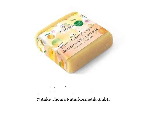 "Fruchti-Kuss" - handgemachte Seife mit BIO Mangobutter und Kakaobutter, 100 g - Bild 1 von 1