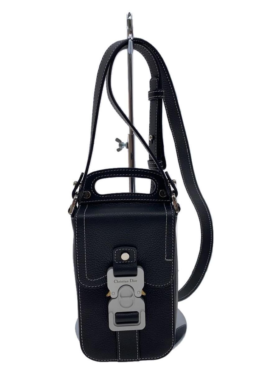 Dior HOMME Shoulder Bag Grey Calfskin Leather Saddle Dior HOMME Shoulder Bag Grey Calfskin Leather Saddle