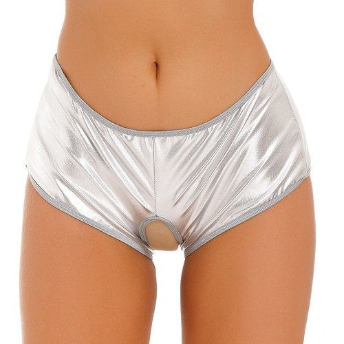 Women's Shiny Rave Booty Shorts Panties Low Waist Open Butt Hot Pants Sleepwear - Picture 25 of 53
