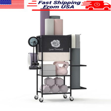 Yoga Mat Storage Rack Double Layer Design Gym Workout Equipment Storage Organize