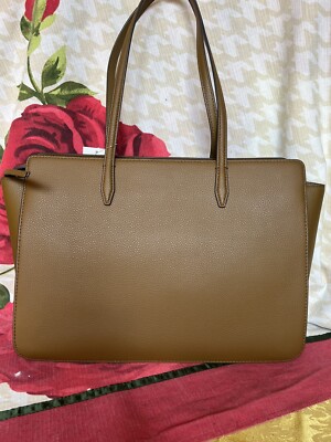 Tory Burch Robinson Pebbled Leather Tote Bag Bistro Brown $448 | eBay