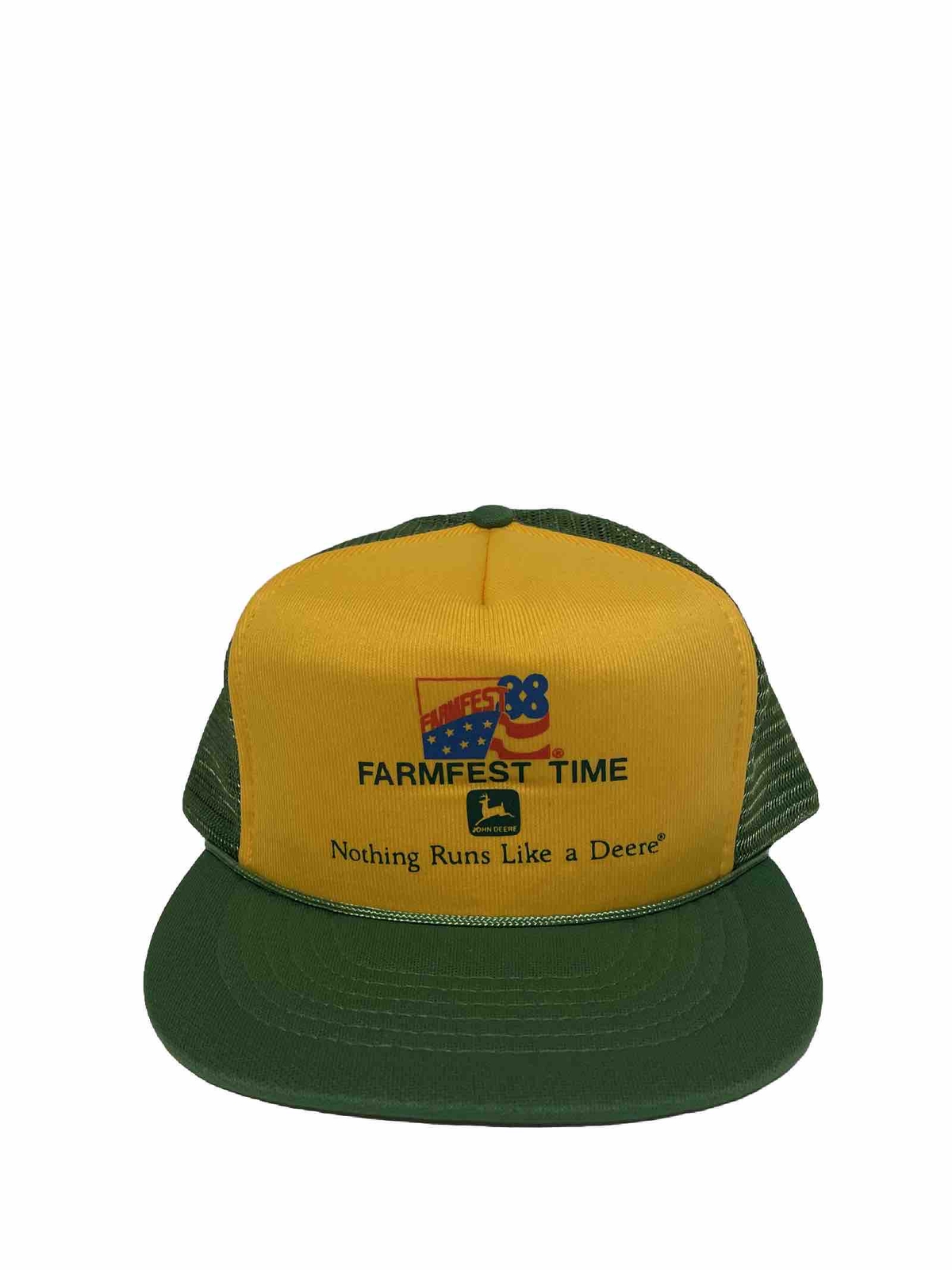 Vintage 80’s Farmfest Time John Deere Nothing Runs Like A Deere Trucker Hat